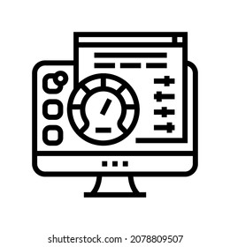 Utility Software Line Icon Vector. Utility Software Sign. Isolated Contour Symbol Black Illustration