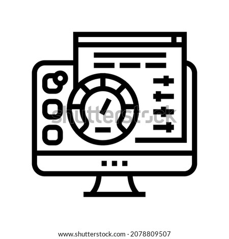 utility software line icon vector. utility software sign. isolated contour symbol black illustration