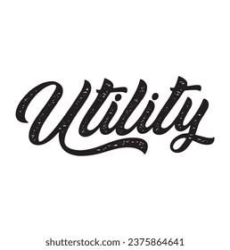 utility text on white background.
