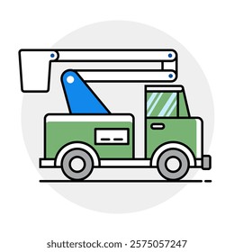 Utility Vehicle Icon Representing Work Transportation, Construction Tools, and On-Site Operations