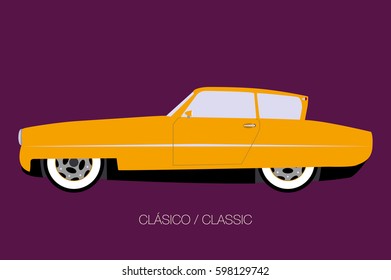 utility vehicle side view, side view,  flat design style