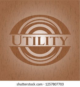 Utility wood icon or emblem