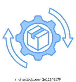 Utilization icon visualized simply Blue style.