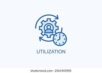 Utilization vector or logo sign symbol illustration