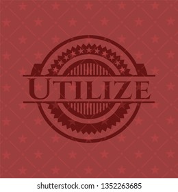 Utilize badge with red background
