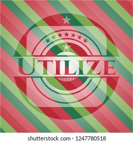 Utilize christmas badge.