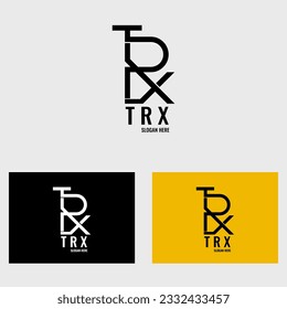 Utilizar formas geométricas como triángulos, cuadrados o hexágonos para construir las letras "T" y "R" en un estilo contemporáneo y moderno