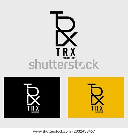 Utilize geometric shapes like triangles, squares, or hexagons to construct the letters 'T' and 'R' in a contemporary and modern style [[stock_photo]] © 