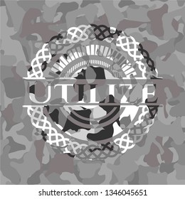 Utilize on grey camo texture