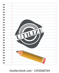 Utilize penciled. Vector Illustration. Detailed.