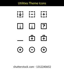 utils theme icon with line style