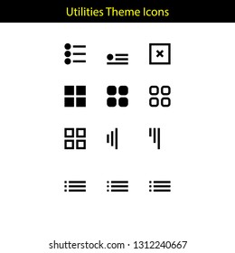 utils theme icon with line style