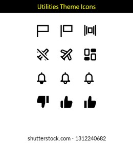utils theme icon with line style