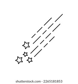 ilustración de icono de estrella de línea de línea de línea vectorial estilo de moda en fondo blanco..eps