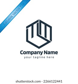 UTM or TUM letter mark vector logo design - Editable Abstract design
