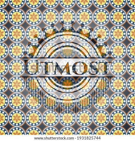 Utmost arabesque emblem background. arabic decoration. 