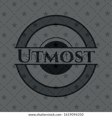 Utmost black emblem. Vector Illustration. Detailed.