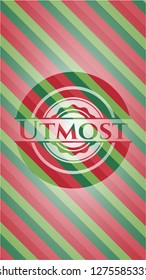 Utmost christmas emblem background.