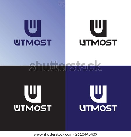 UTMOST hark disk brand logo design
