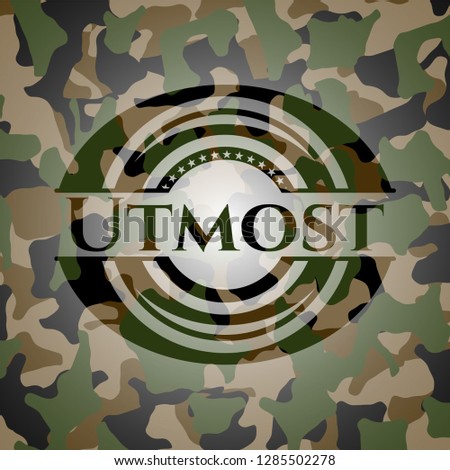 Utmost on camouflaged pattern