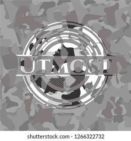 Utmost on grey camo pattern