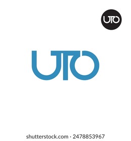 Diseño de monograma de letra de logotipo UTO