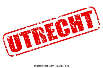 UTRECHT red stamp text on white