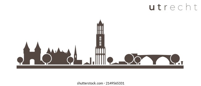 Utrecht Simple Monochrome Stylish Skyline