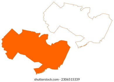 Utrechtse Heuvelrug municipality (Kingdom of the Netherlands, Holland, Utrecht province) map vector illustration, scribble sketch map