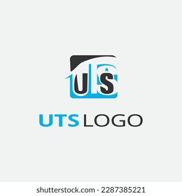 diseño de plantilla de logotipo de letras UTS