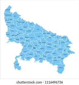 Uttar Pradesh Map Graphic 