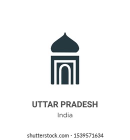 Uttar pradesh vector icon on white background. Flat vector uttar pradesh icon symbol sign from modern india collection for mobile concept and web apps design.