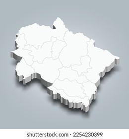 Uttarakhand 3d district map is a state of India