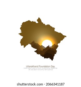 Uttarakhand Foundation Day, 9 November.vector