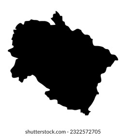 Uttarakhand state map, administrative division of India. Vector illustration.