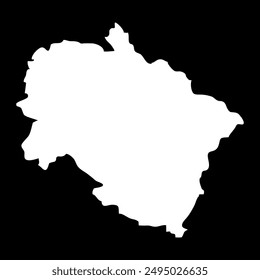 Mapa del estado de Uttarakhand, división administrativa de India. Ilustración vectorial.