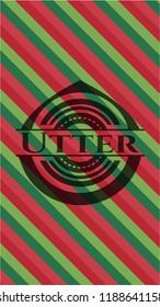 Utter christmas emblem background.