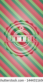 Utter christmas style emblem. Vector Illustration. Detailed.
