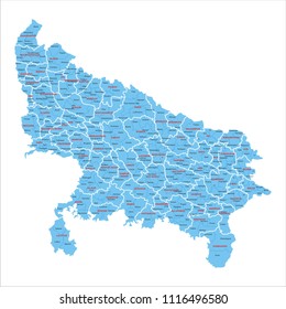 utter pradesh map graphic