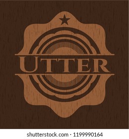 Utter realistic wood emblem