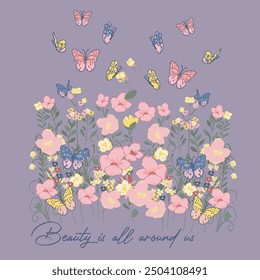 utterflies and daisies positive quote flower design margarita mariposa stationery,mug,t shirt,phone case fashion slogan style spring summer sticker and etc