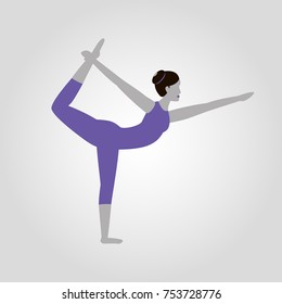 utthita ardha dhanurasana isolated flat vector icon