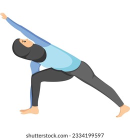 Utthita yoga pose asana for ui, ux, web, app, brochure, flyer and presentation design, etc.