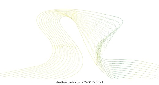 uturistic Abstract glowing wave lines on white background. Dynamic wave pattern. Suit for poster, banner, brochure, cover, website, flyer. Vector illustration