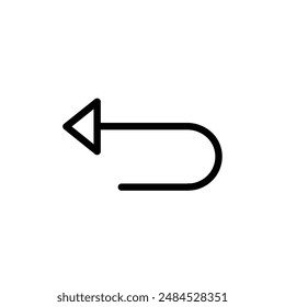 U-Turn Arrow Icon, Great for Navigation and Traffic Designs