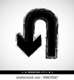 U-Turn icon Vector EPS10, Great for any use.