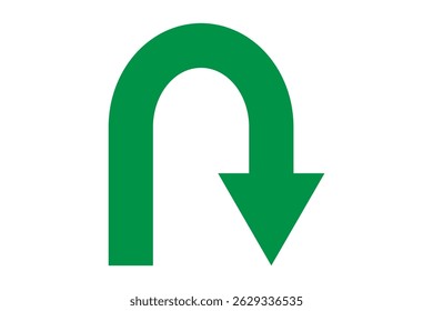 U-turn right and left traffic road sign icon vector design, U turn arrow symbol icon set, design for website, app, UI, UX. U Turn icon, sign, road sign. right and left sign. Design eps 10. 