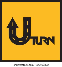 U-turn Road Sign