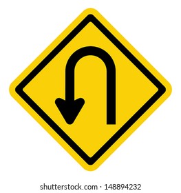 U-Turn Roadsign