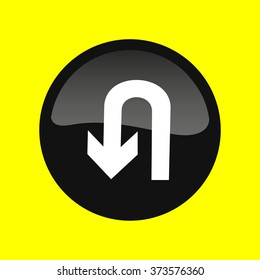 U-Turn Roadsign  Vector EPS10, Great for any use